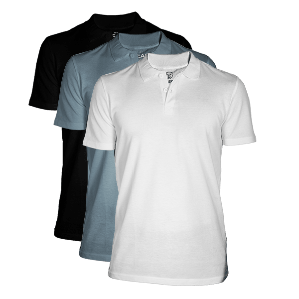 Monochrome Polo 3 Pack - High Quality Basics for Everyday Wear