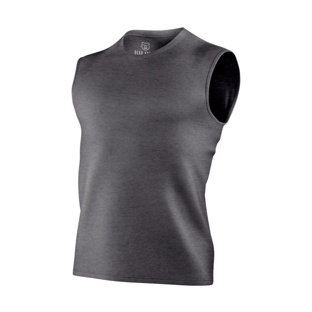 Charcoal Grey Sleeveless T-shirt - Bear Appeal