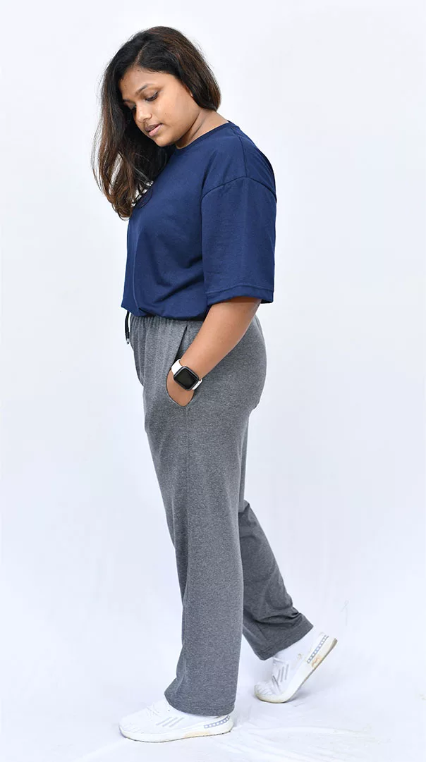 Buy Charcoal Grey Slim Pants Online - W for Woman